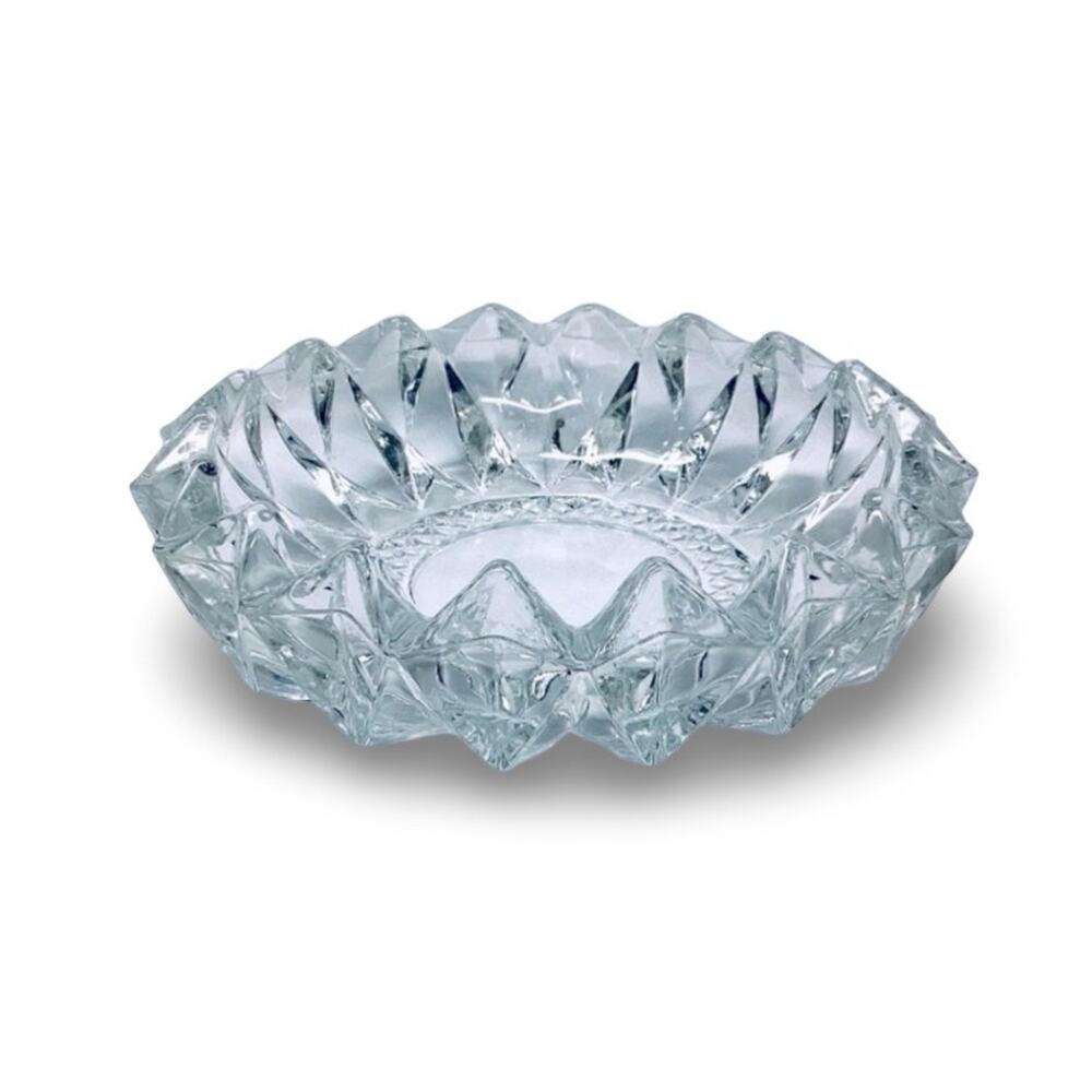Vintage KIG Clear Glass Ashtray / Trinket Dish